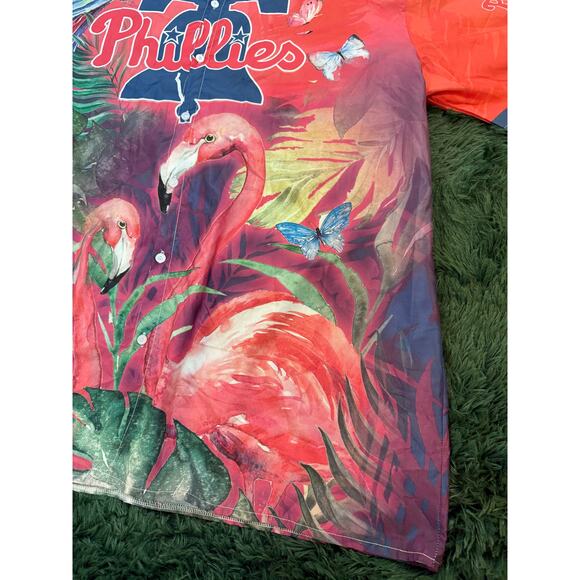 Philadelphia Phillies Hawaiian Themed button up casual shirt sz 3XL - Picture 7 of 9